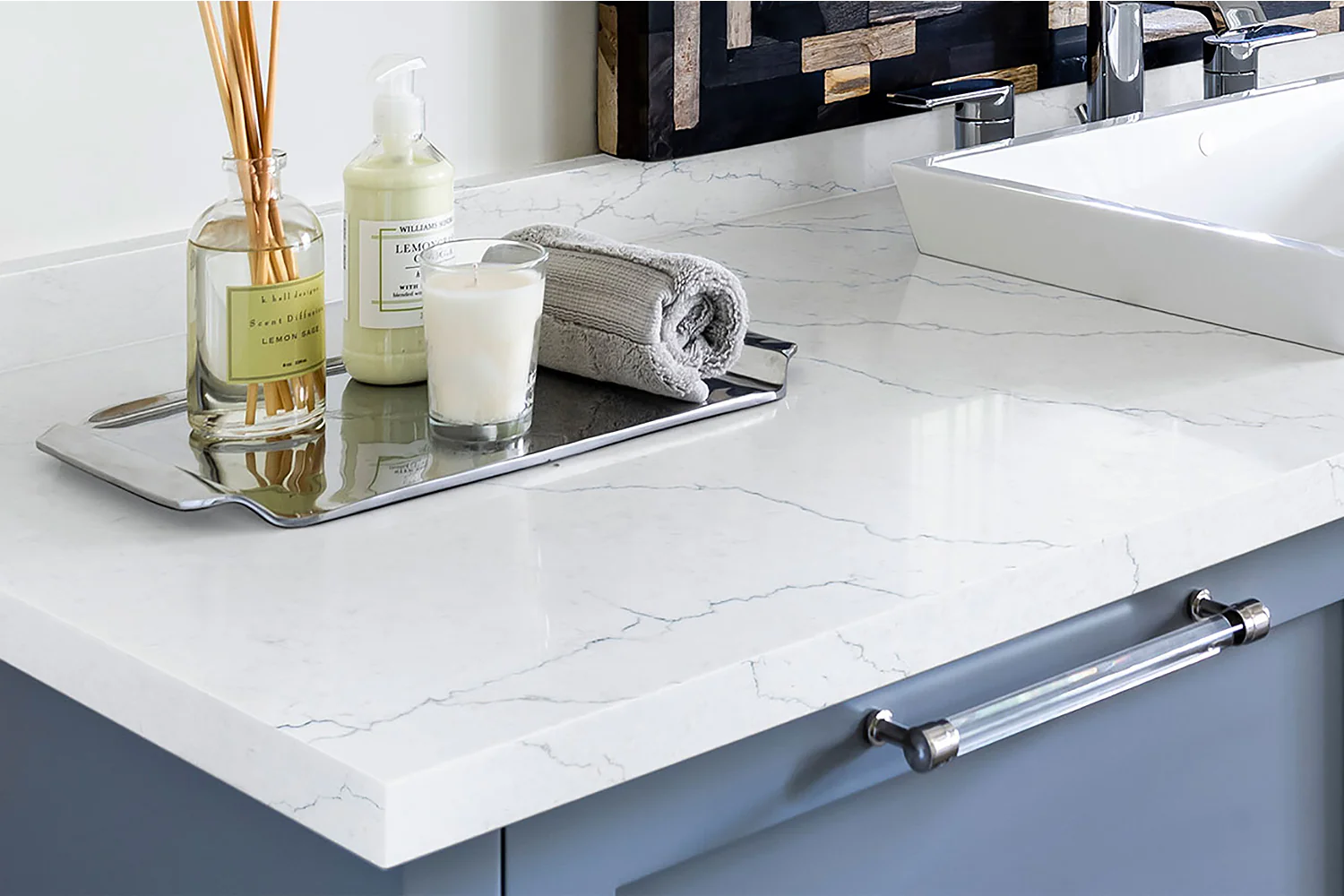 Corsica Pearl Calacatta Hero Quartz 3cm - Image 3